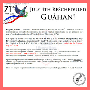 July 4th Rescheduled